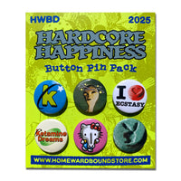 Hardcore Happiness Button Pin Pack