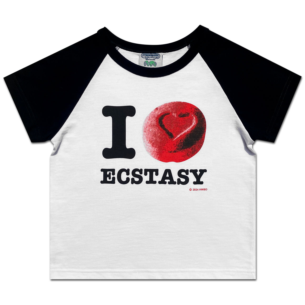 I <3 Ecstasy Raglan Baby Tee – HOMEWARD BOUND CO